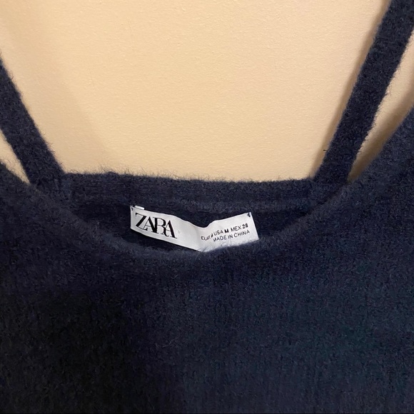 ZARA Navy Blue Sweater & Mini Tank Top Set - Picture 4 of 6
